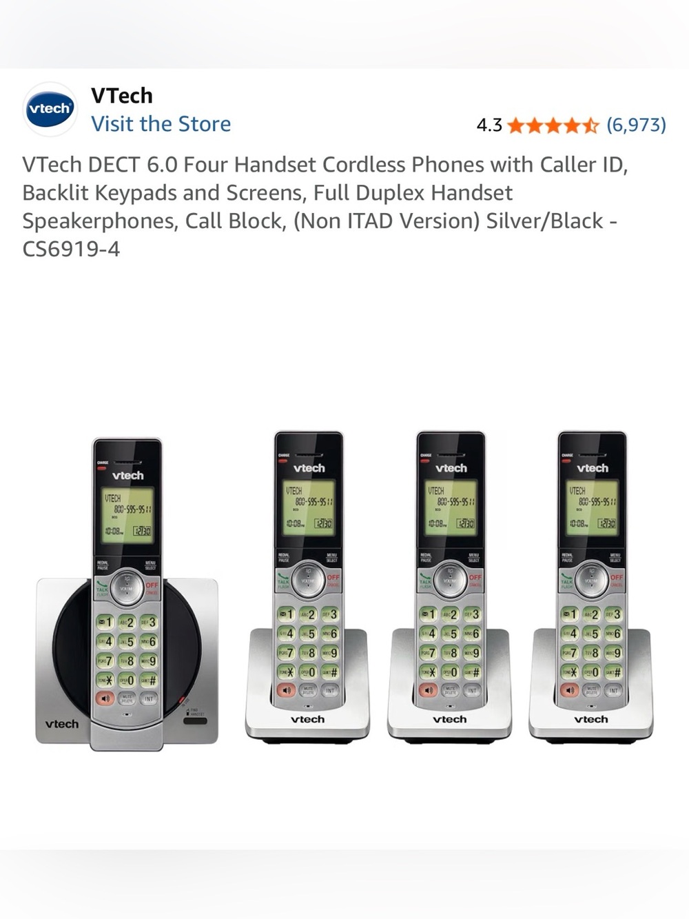 VTECH Four-Handset Cordless Phone System - New in Box